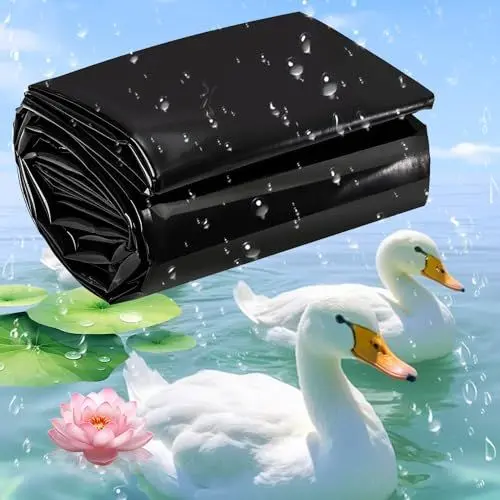 Produktbild: Becool fish Teichfolie Fischteichfolie Vorgeschnittene Teichmembran Flexibel Gartenteiche Dichtungsfolie 1x2 3x2 5x6 5x8.0m HDPE Teichplane für Brunnen Wassergarten Wasserfall Folie