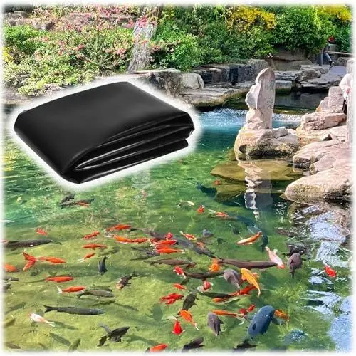 Produktbild: Becool fish Teichfolie HDPE Gartenpoolmembran 6x10 8x12 9x9 5x12.0m Große Fischteichfolie Flexibel Teichplane UV- und witterungsbeständig Dichtungsfolie Für Wassergärten Brunnen Koi Teiche Hochbeet