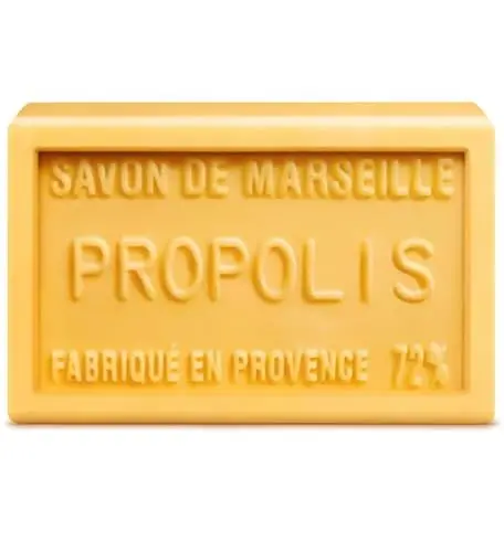 Produktbild: bedrop Propolis Seife, Naturseife, Akne Seife unreine Haut Schuppenflechte Neurodermitis, feste Handseife Körperseife mit Honig, Sheabutter, Kokosöl, Olivenöl, 100g