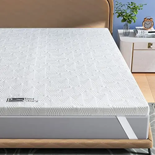 Produktbild: BedStory 7cm Höhe Topper 140x200cm,2in1 Härtegrade H2&H3 Matratzentopper,7-Zonen-Matratzenauflage aus Kaltschaum, Matratzentopper für Boxspringbett Wohnwagen Schlafsofa