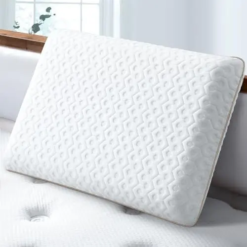 Produktbild: BedStory Gel Memory Foam Kissen 40x60 Weich, 8cm Höhe Orthopädisches Kopfkissen für Seitenschläfer, Ergonomisches Kopfkissen mit abnehmbarem und waschbarem Bezug,Visco kopfkissen Öko-Tex Zertifiziert