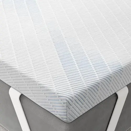 Produktbild: BedStory Gel Topper 120x200cm,10cm Höhe Matratzentopper aus Gel Memory Foam，H3&H4 Gel Schaum Bambus Topper mit atmungsaktivem Bezug für Wohnwagen Schlafsofa Boxspringbett