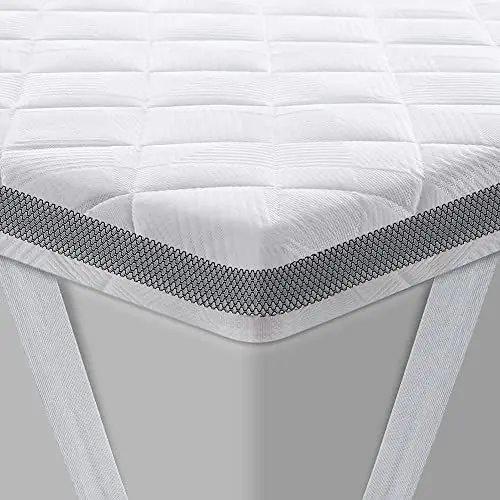 Produktbild: BedStory Gel Topper 180x200cm H3/H4 aus 7,5 cm Höhe Kaltschaumkern, atmungsaktive 3D-Netz Bezug, Bequeme Matratzentopper für Boxspringbett und unbequemem Betten Schlafsofa
