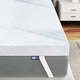 Produktbild: BedStory Gel Topper 90x200cm 7,6cm Höhe Matratzentopper aus Gel Memory Foam，H2&H3 Gel Schaum Bambus Topper mit atmungsaktivem Bezug für Wohnwagen Schlafsofa Boxspringbett Weiß