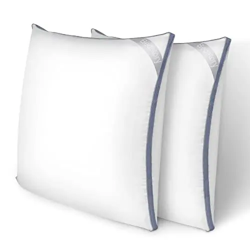 Produktbild: BedStory Kopfkissen 80x80, 2er Set Waschbare Kissen aus Mikrofaser, 1500g Stützendes, Atmungsaktives Pillow, Geeignet für Seitenschläfer, Rückenschläfer und Bauchschläfer, Weiß