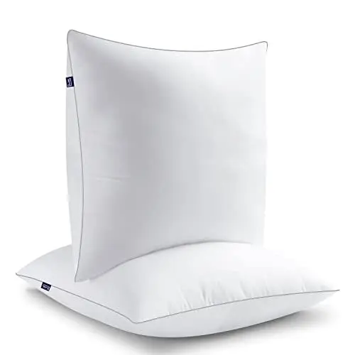 Produktbild: BedStory Kopfkissen 80x80 Anpassbare Faserfüllung, Kissen 2er Set mit Hochwertiger Mikrofarsern Kissenfüllung 1500g x 2, Waschbares und Weiches Bettkissen Schlafkissen SofaKissen Seitenschläferkissen