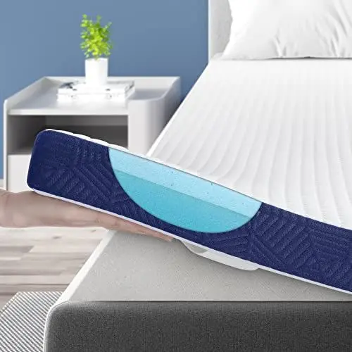 Produktbild: BedStory Topper 180x200cm, 7,5cm Höhe Matratzentopper aus Gel Memory Foam, H2 H3 Matratzen Topper mit Abnehmbarem Bezug für Mattress Boxspringbett Schlafsofa