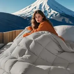 Produktbild: BEDSURE Daunendecke 135x200 Winter Bettdecke- Federbettdecke Öko-Tex Zertifikat, Warm Winterdecke 90% Daunen und 10% Federn 880 gr. Füllung, Daunen Steppdecke Weiß Grau