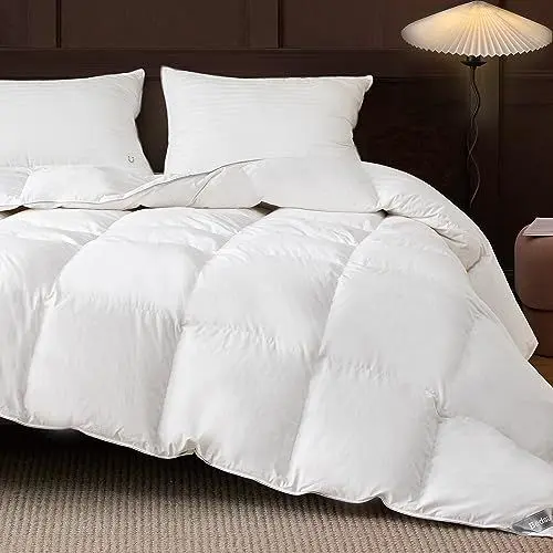 Produktbild: BEDSURE Daunendecke 155x220 Daunen Bettdecke - Warm Winterdecke 90% Daunen und 10% Federn 1080 gr. Füllung, Federbettdecke with Öko-Tex Zertifikat, Waschbar Steppdecke Weiß