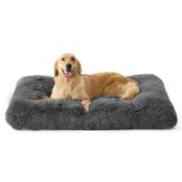 Produktbild: BEDSURE Flauschiges Hundebett Grosse Hunde - 104x74x8 cm Hundebett waschbar für große Hunde, rutschfeste Unterseite, plüsch Hundekissen Grosse Hunde, Dunkelgrau