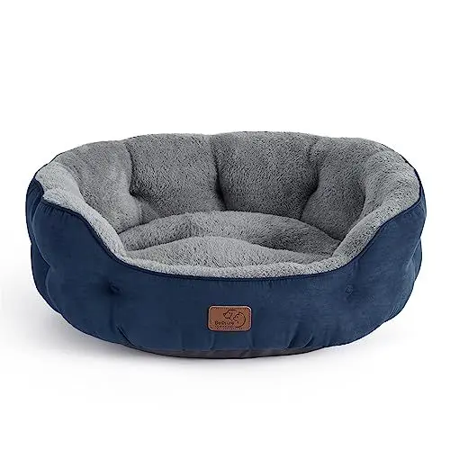 Produktbild: BEDSURE Katzenbett waschbar Katzen Bettchen - 63x53x20cm Katzen Bett mit Zweiseitig Innenkissen Katzenschlafplatz für Katzen oder kleine Hunde, Navyblau