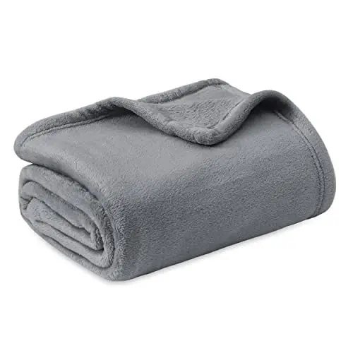 Produktbild: BEDSURE Kuscheldecke Flauschig Decke Fleecedecke - Wohndecke Warm Winter Weich, Sofadecke Kleine, Decke Couch Blanket, Wohn- & Kuscheldecken Kinder 130x150cm, Sofa überwurfdecke Grau
