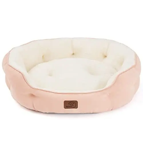 Produktbild: BEDSURE Katzenbett waschbar Katzen Bettchen - 63x53x20cm Katzen Bett mit Zweiseitig Innenkissen Katzenschlafplatz für Katzen oder kleine Hunde, rosa