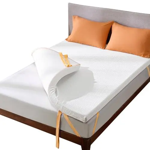 Produktbild: Bedsure Matratzen Topper 180x200cm, 7,5cm Höhe Matratzentopper, H2&H3 Gel Memory Foam Matratzenauflage für Boxspringbett Wohnwagen Schlafsofa, mit Abnehmbaren und Waschbaren Bezug, Weiß