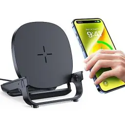 Produktbild: Beeasy Wireless Charger Stand - 15W Induktive Ladestation Kabelloses Ladegerät Handy Ständer für iPhone 15 14 13 12 Pro Mini Max XR XS Samsung S23 S22 S21 S20 AirPods Pro/3/2 Galaxy Buds