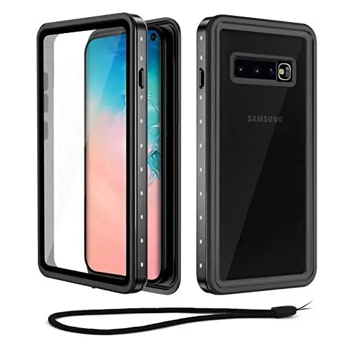 Produktbild: Beeasy für Samsung Galaxy S10 4G Hülle (6,1''), IP68 Wasserdicht Outdoor Handyhülle 360 Grad Schutzhülle, Stoßfest Staubdicht Sturzfest Panzerhülle mit Displayschutz für S10 4G, Schwarz