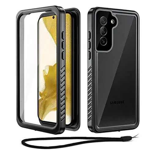 Produktbild: Beeasy für Samsung Galaxy S22 Hülle, IP68 Wasserdicht Outdoor Handyhülle 360 Grad Schutzhülle, Stoßfest Staubdicht Sturzfest Panzerhülle mit Eingebautem Displayschutz S22 5G Case, Schwarz