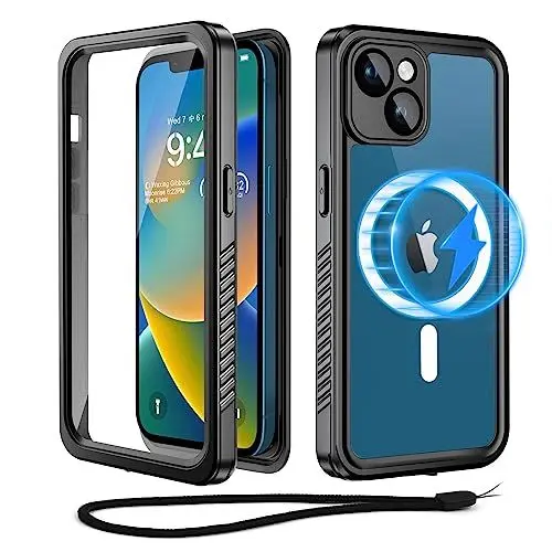 Produktbild: Beeasy für iPhone 13 Hülle Wasserdicht für MagSafe - 360 Grad Outdoor Schutzhülle mit Displayschutz, Wasserfest Staubdicht Stoßfest Panzerhülle Handyhülle für iPhone 13 Case 6,1