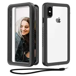 Produktbild: Beeasy für iPhone XS Max Hülle Wasserdicht - 360 Grad Outdoor Panzerhülle Stoßfeste Staubdicht Schutzhülle, Wasserfest Handyhülle mit Displayschutz - Schwarz