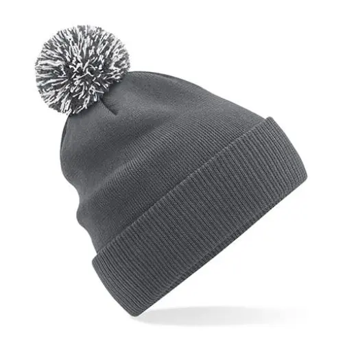 Produktbild: Beechfield B450R Recycled Snowstar Beanie - Graphite Grey/Light Grey