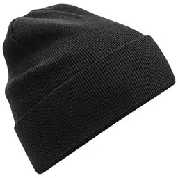Produktbild: Beechfield B45N Organic Cotton Original Cuffed Beanie - Black