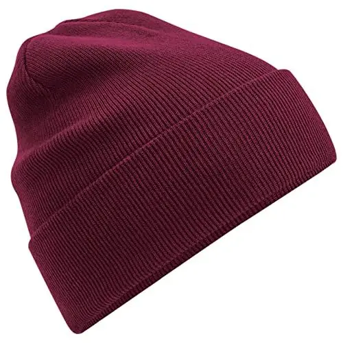 Produktbild: Beechfield B45N Organic Cotton Original Cuffed Beanie - Burgundy