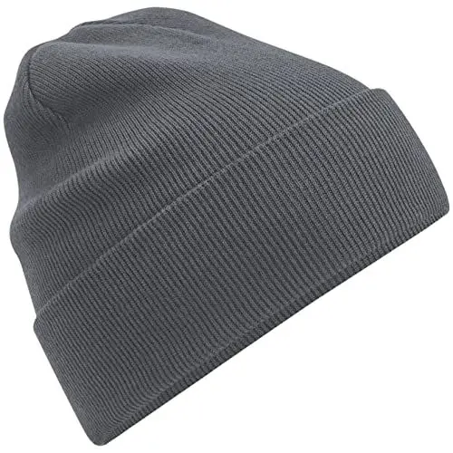 Produktbild: Beechfield B45N Organic Cotton Original Cuffed Beanie - Graphite Grey