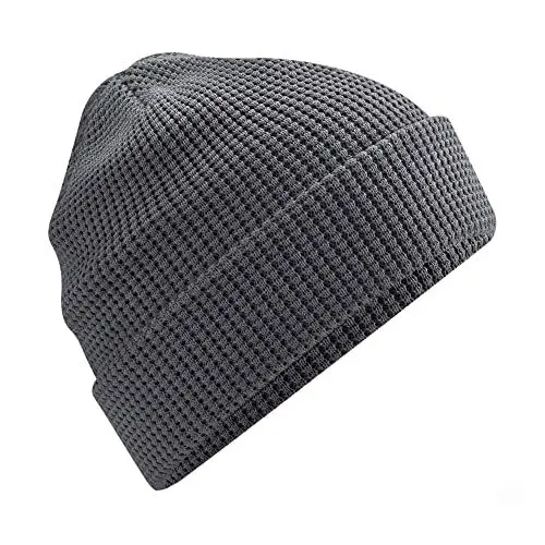 Produktbild: Beechfield B52N Organic Cotton Waffle Beanie - Graphite Grey
