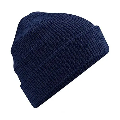 Produktbild: Beechfield B52N Organic Cotton Waffle Beanie - Oxford Navy