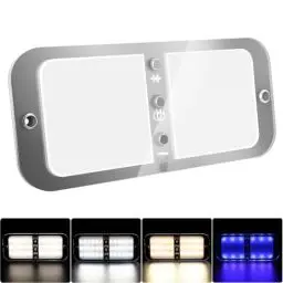 Produktbild: Beedove 12v Led Lampen Wohnmobil, LED Deckenleuchte 12V 72 LED 800LM, Dimmbar Dach Wohnmobilbeleuchtung mit Schalter und Fernbedienung für Auto LKW Wohnwagen Wohnmobil Camping Boot