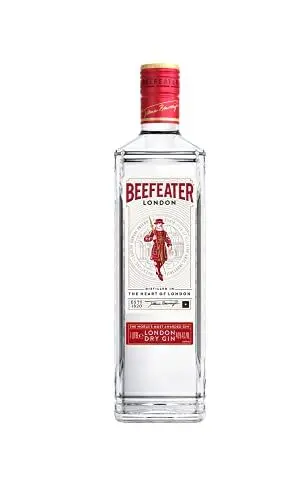 Produktbild: Beefeater London Dry Gin – Edler und hochwertiger Premium-Wacholderschnaps, nach London Dry Gin-Art hergestellt – 1 x 1 L – 40% Vol.