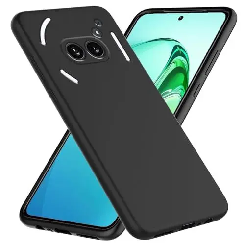 Produktbild: BEEJTUNY Silikon Hülle für Nothing Phone 2A, Schutzhülle (Anti-Kratzer, Anti-Fingerabdruck, Anti-Stoß), Weiche Handyhülle und Schlanke Bumper Cover. Schwarz
