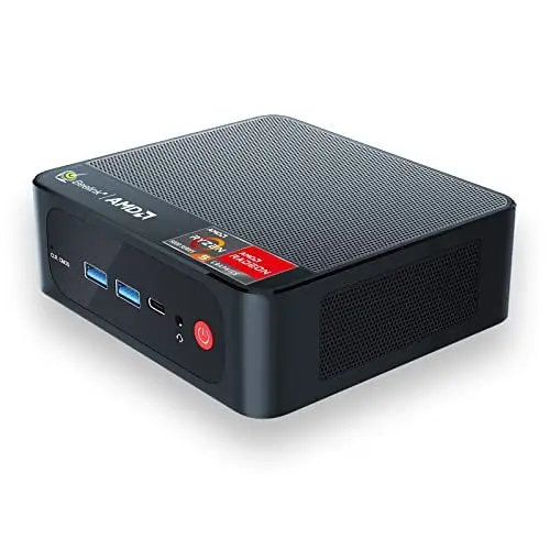 Produktbild: Beelink Mini PC EQR5, Ryzen 5 5650U(6C/12T bis zu 4,2Ghz), AMD Mini Computer 16GB DDR4 500GB M.2 PCIe3.0 SSD, 4K Dual Display,Dual HDMI, Dual 1000M LAN,WiFi6, BT5.2