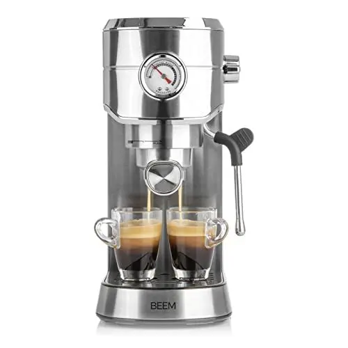 Produktbild: Beem Espresso Ultimate Siebträgermaschine aus Edelstahl in der Farbe Silber 20 bar, Maße: 31,2cm x 13,9cm x 30,4cm, 02032