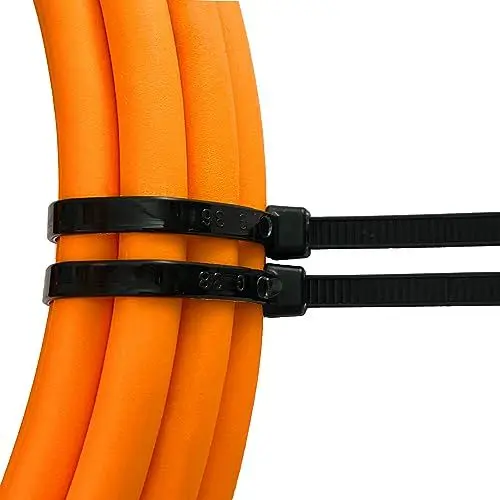 Produktbild: BeeRabbit® 100 Kabelbinder schwarz, Kabelbinder 200x4,8 mm, Zugfestigkeit 22 kg, Kabelbinder hitzebeständig (schwarz, 4,8x200)