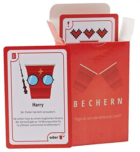 Produktbild: BeerBaller BECHERN® - Der ultimative Mix aus Kings Cup & Flip Cup | Das Kult Trinkspiel | 69 Spielkarten | Partyspiele für Erwachsene | Saufspiele | Trinkspiele | Partyspiel ab 18