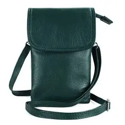 Produktbild: befen Echtleder Damen Umhängetasche Handtaschen, Kleine Handy Umhängetasche für Damen mit langem Gurt und Schlüsselring passend für Phone 8 Plus oder Handy mit einer Länge von max 16,5 cm
