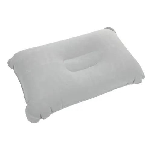 Produktbild: Ciieeo Aufblasbares Kissen Aus PVC-samt Ergonomisches Design Für Komfort Geeignet Für Campingreisen Grau Größe L 43 X 27 cm