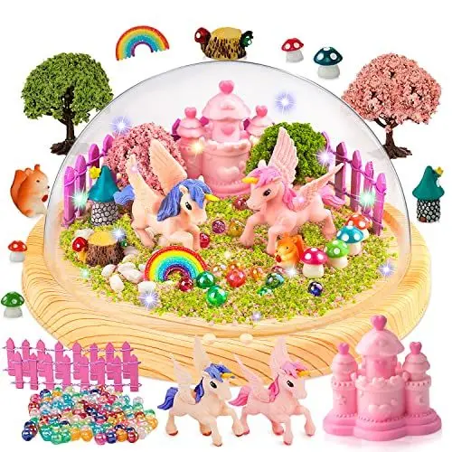 Produktbild: Beginreally DIY Einhorn Musik Nachtlicht,Schloss Pflanzen Einhorn Geschenke Spielzeug für 5 6 7 8 9+ Jahre Mädchen Kinder