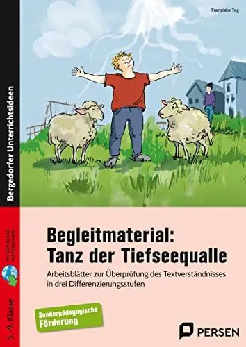 Produktbild: Begleitmaterial: Tanz der Tiefseequalle: Arbeitsblätter zur Überprüfung des Textverständnis ses in drei Differenzierungsstufen (5. bis 9. Klasse)