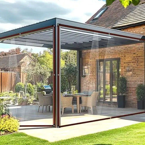 Produktbild: BeGrit Transparente Plane mit öSen Abdeckplane Wasserdicht Durchsichtige Tarp 2M X 3M Wetterfeste Faltbar Planen Terassenplane Für Möbel Außenbereich Pflanzen Gewächshaus Pet Hutch Dach Windschutz