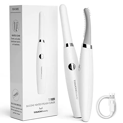 Produktbild: TOUCHBeauty Electric Eyelash Curler - USB Rechargeable with 3 Temperature Settings - Silicone Comb Lash Curler for Women - Quick Heating