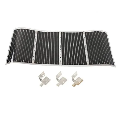 Produktbild: Beheizte Bodenmatte, 110 Cm Breit, Elektrische Fußbodenheizmatte, Ultradünnes Strahlungsheizkissen, Fußwärmer für die Installation Unter Teppich (55 x 100 cm)