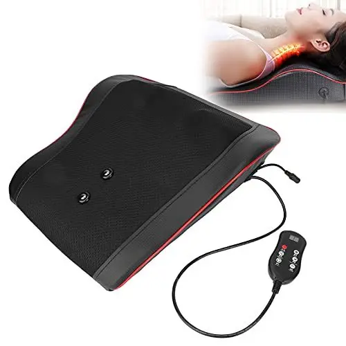 Produktbild: Beheizte Massagematte, 3 Gang Nacken Taillen Massagekissen Elektrische Nacken Schulter Massage Hot Compress Vibrationskissen(EU)