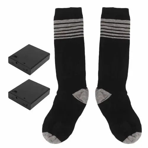 Produktbild: Beheizte Socken für Männer, Frauen, Heizsocken, 3 Stufen, Wintersocken, Elektrische Skisocke für Jagd, Angeln, Camping, Skifahren, Radfahren, Laufen, Wandern, Motorrad