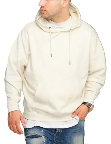 Produktbild: behype. Herren Oversize Hoodie Kapuzenpullover Sweatshirt H10 Ecru_S