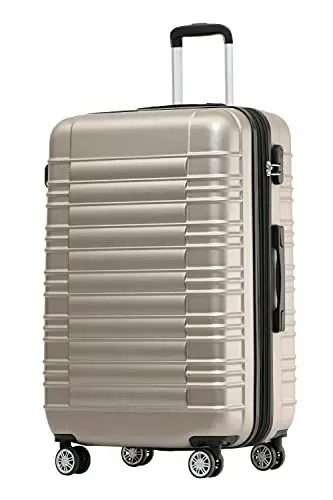 Produktbild: BEIBYE 2088 Zwillingsrollen Reisekoffer Koffer Trolleys Hartschale M-L-XL-Set (Champagner, L)