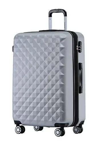Produktbild: BEIBYE Zwillingsrollen 2066 Hartschale Trolley Koffer Reisekoffer Gepäck M-L-XL-Set (Silber, M)