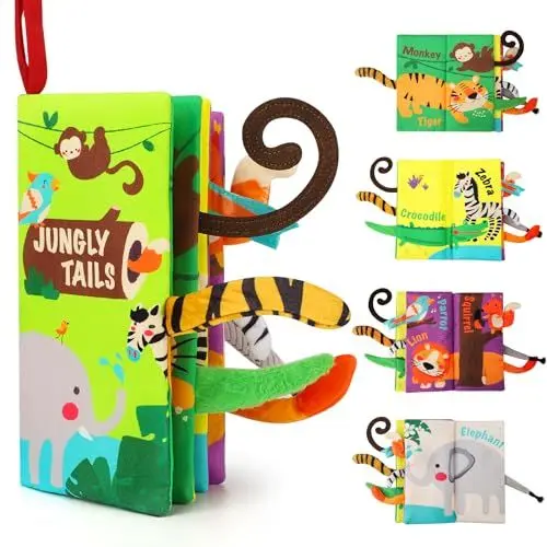 Produktbild: beiens Baby Spielzeug 6 Monate,Babybuch stoffbuch fühlbuch knisterbuch Bilderbuch Stoffbücher Kinderwagen Neugeborene Spielzeug ab 0 3 6 Monate, Baby Bücher Quiet Book Geschenk für Jungen Mädchen