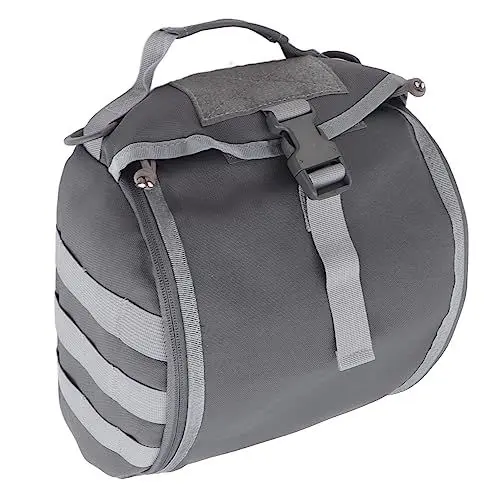 Produktbild: BEIJIALY Outdoor-Helmtasche, Motorradhelm-Aufbewahrungstasche, Nylon, wasserdichte Motorrad-Fahrrad-Helmtasche für Camping, Wandern(Grau)